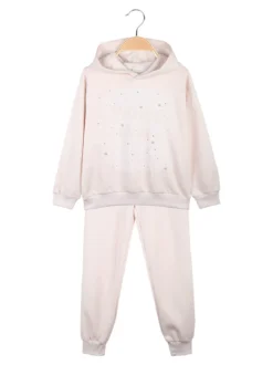 Re Panda Completo tuta 2 pezzi da bambina con cappuccio