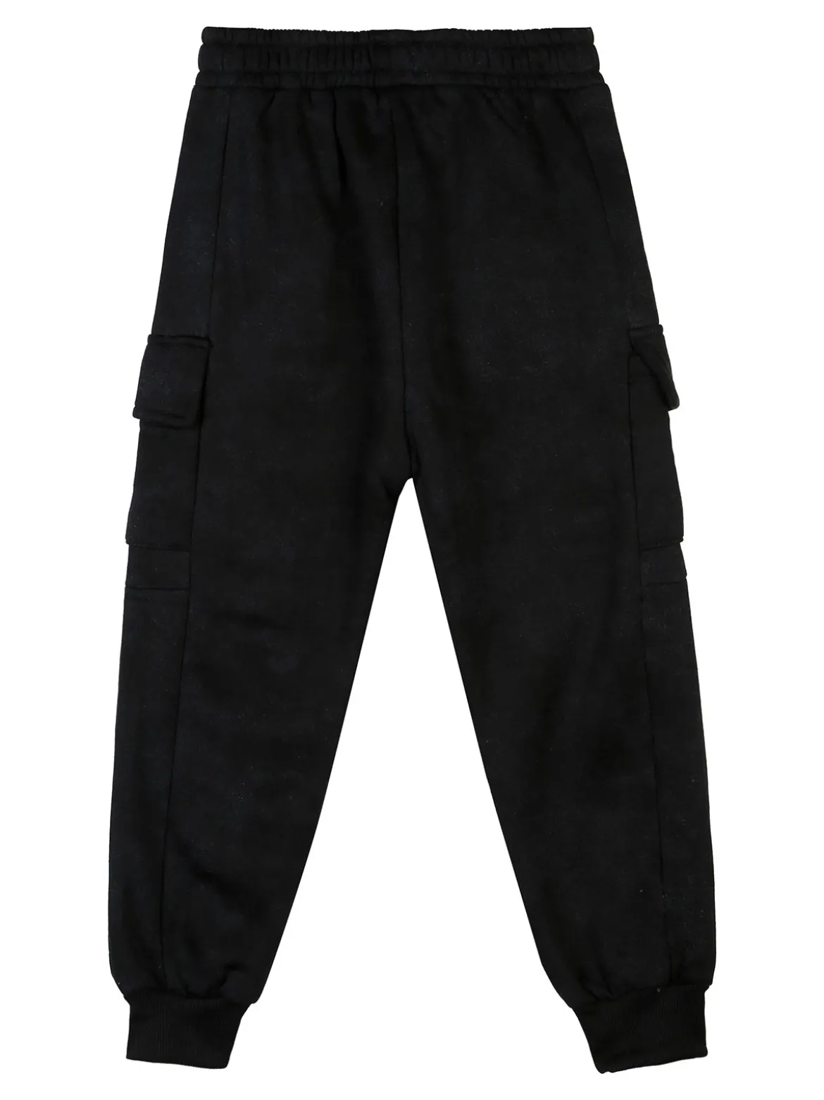 Re Panda Pantaloni da ragazzo con tasconi e polsini - nero