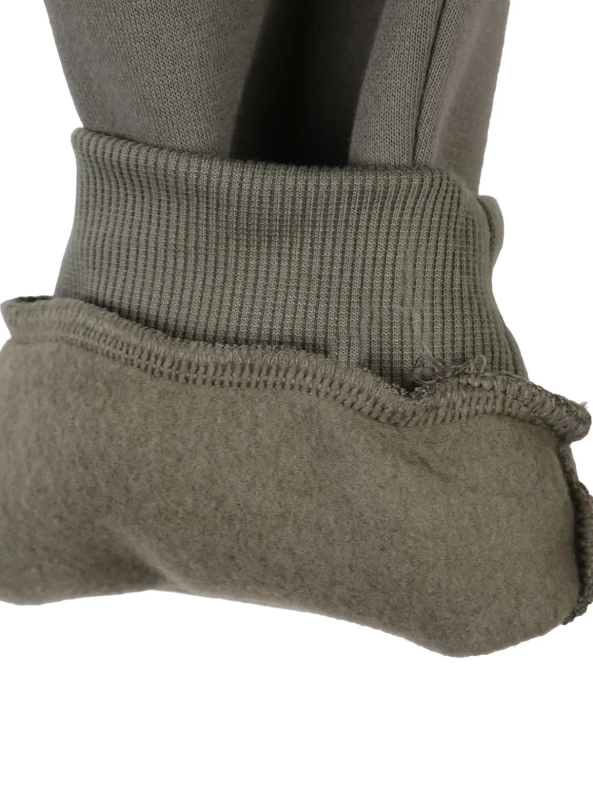 Re Panda Pantaloni tuta da bambino con polsini e interno caldo - militare