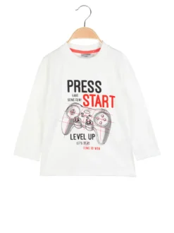 Re Panda T-shirt manica lunga da bambino con stampa