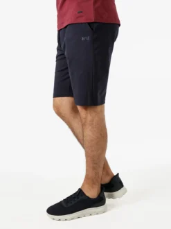 Rifle Bermuda da uomo in felpa di cotone con coulisse - blu scuro