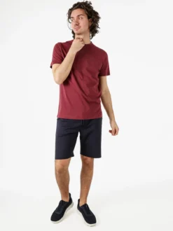 Rifle Bermuda da uomo in felpa di cotone con coulisse - blu scuro