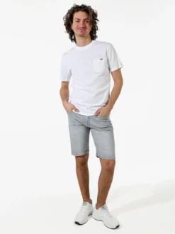 Rifle Bermuda da uomo in jeans - grigio