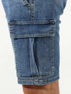 Rifle Bermuda in jeans da uomo con tasconi - jeans