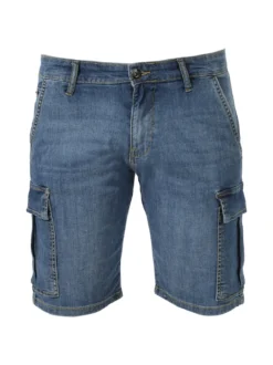 Rifle Bermuda in jeans da uomo con tasconi - jeans