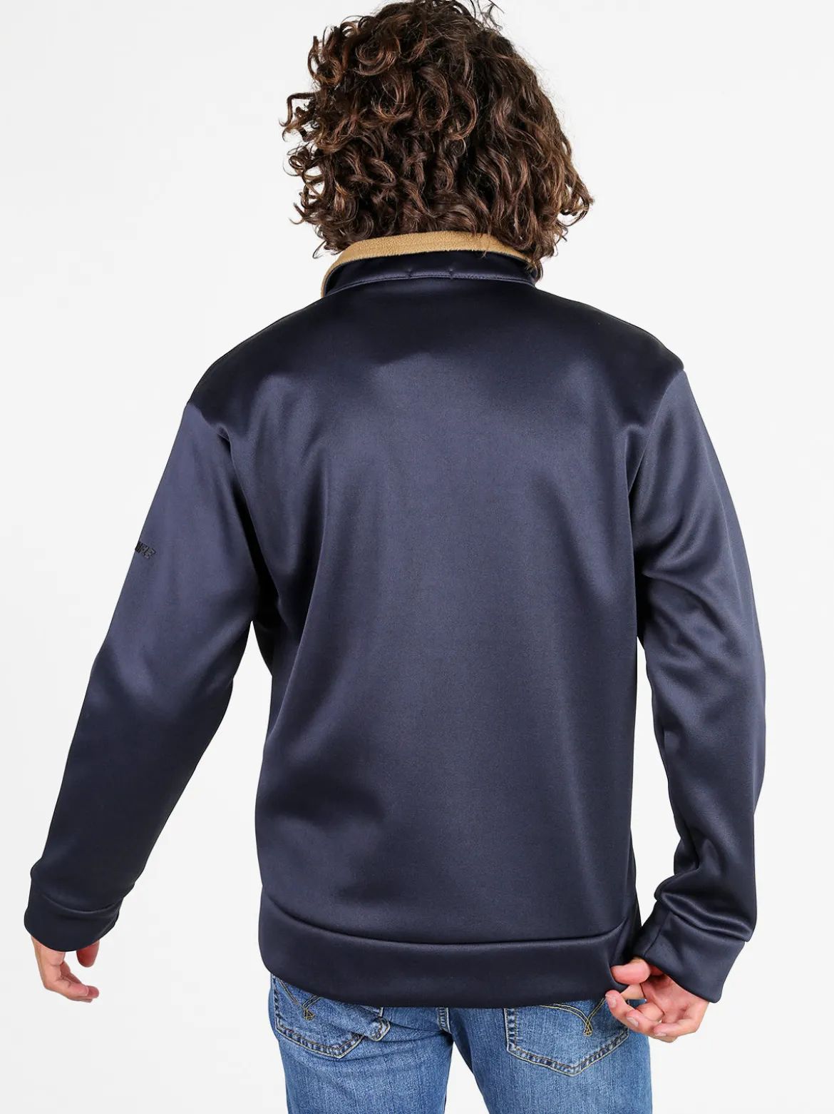 Rifle Felpa giacca da uomo con zip intera - blu scuro