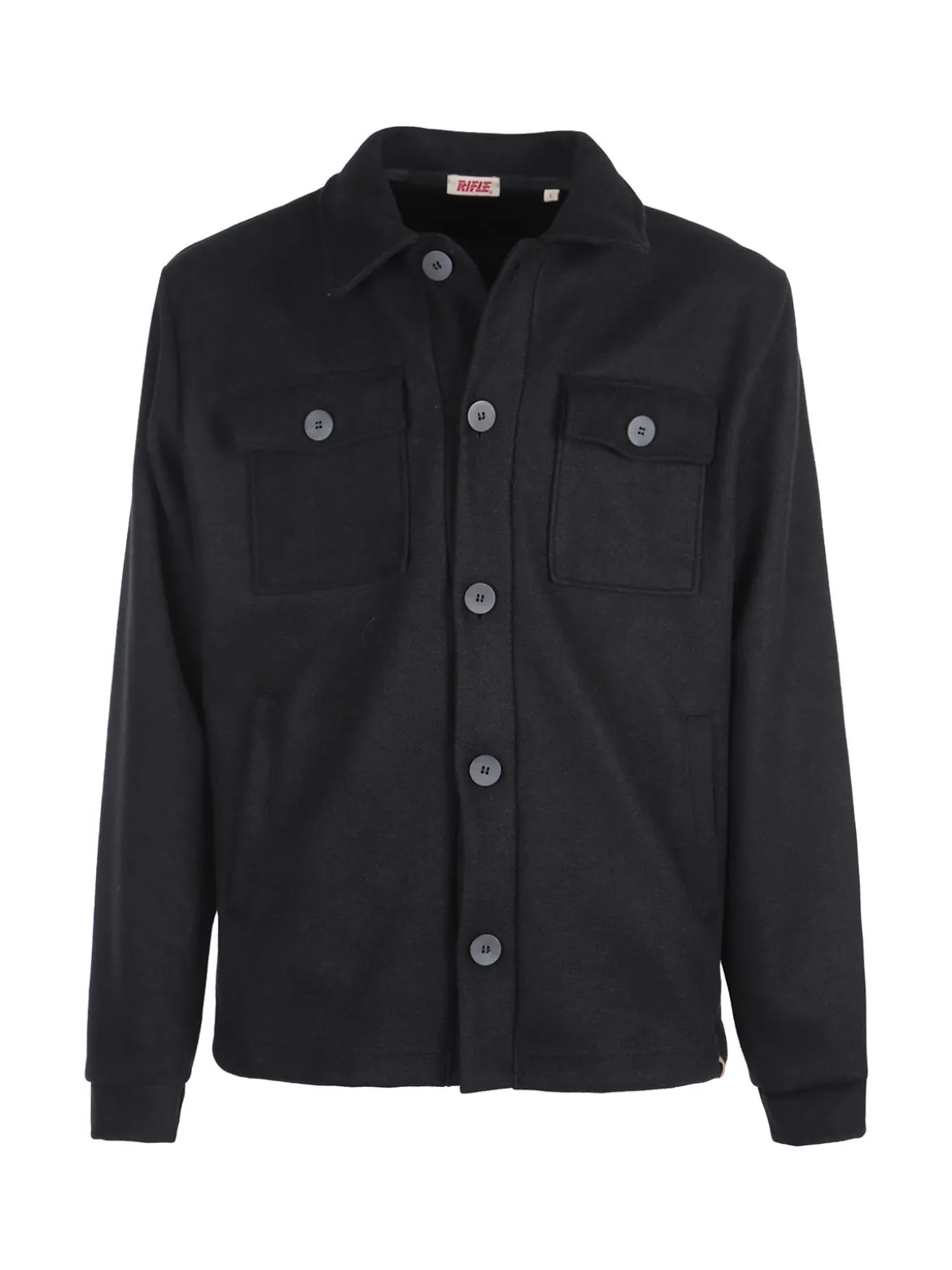 Rifle Giacca camicia da uomo effetto lana con bottoni
