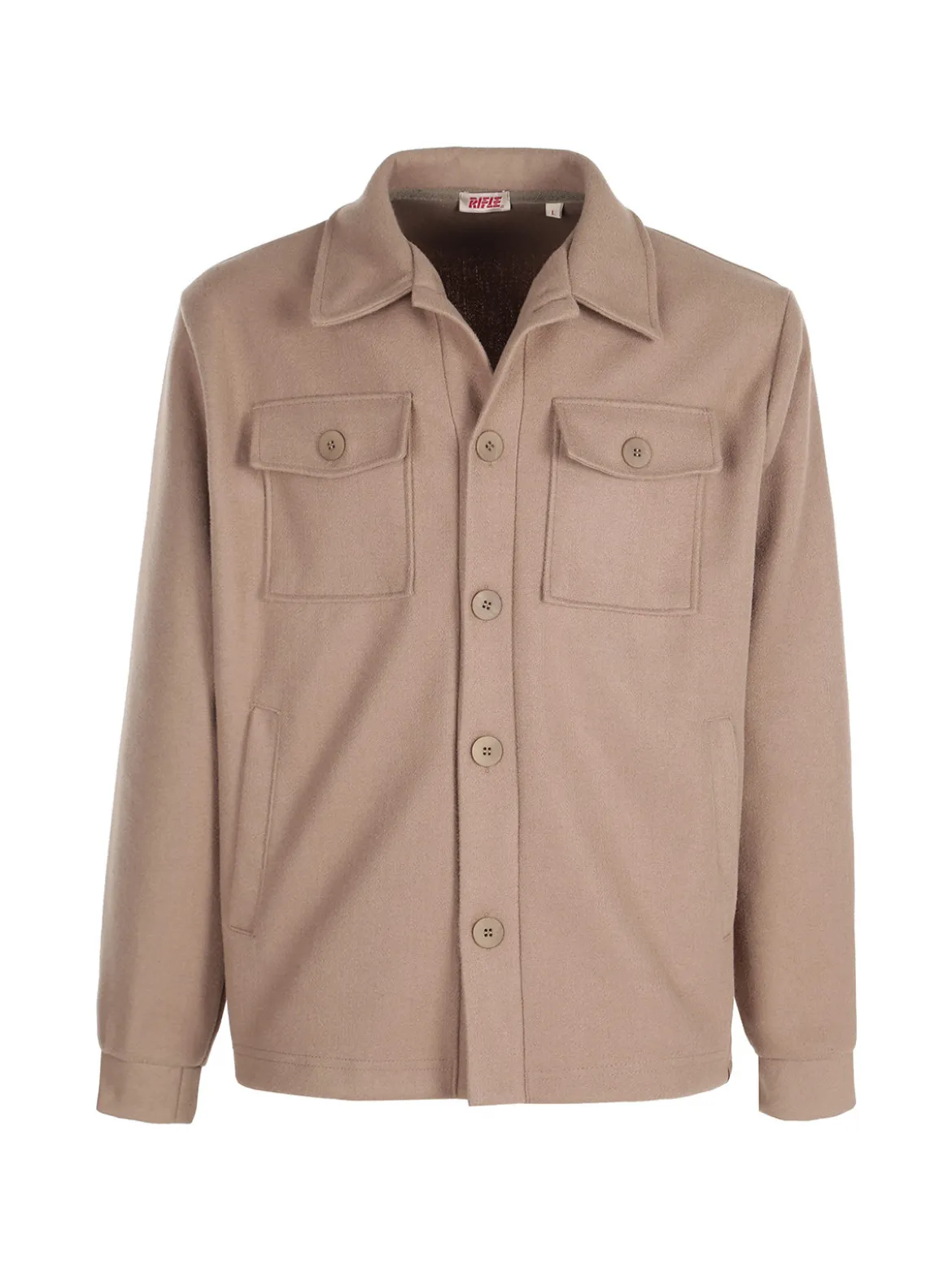 Rifle Giacca camicia da uomo effetto lana con bottoni