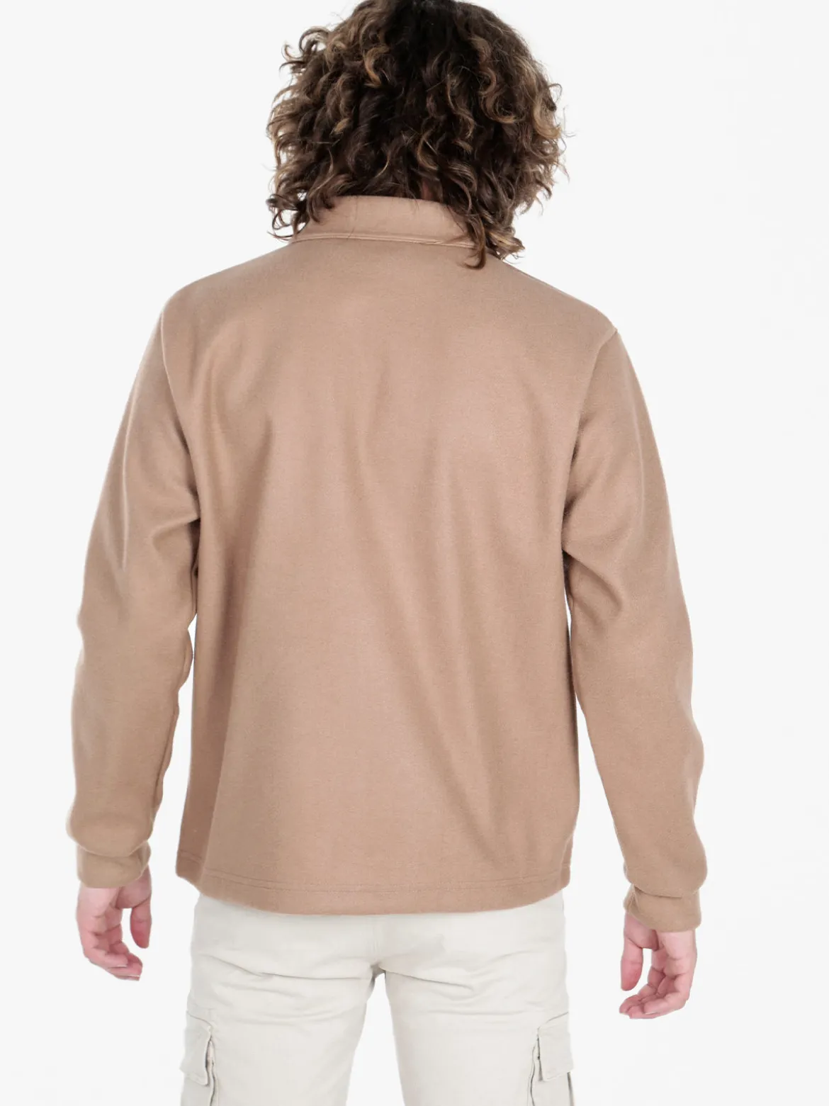 Rifle Giacca camicia da uomo effetto lana con bottoni