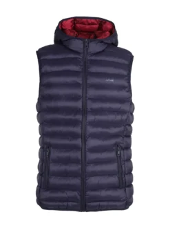 Rifle Gilet da uomo imbottito con cappuccio - blu scuro