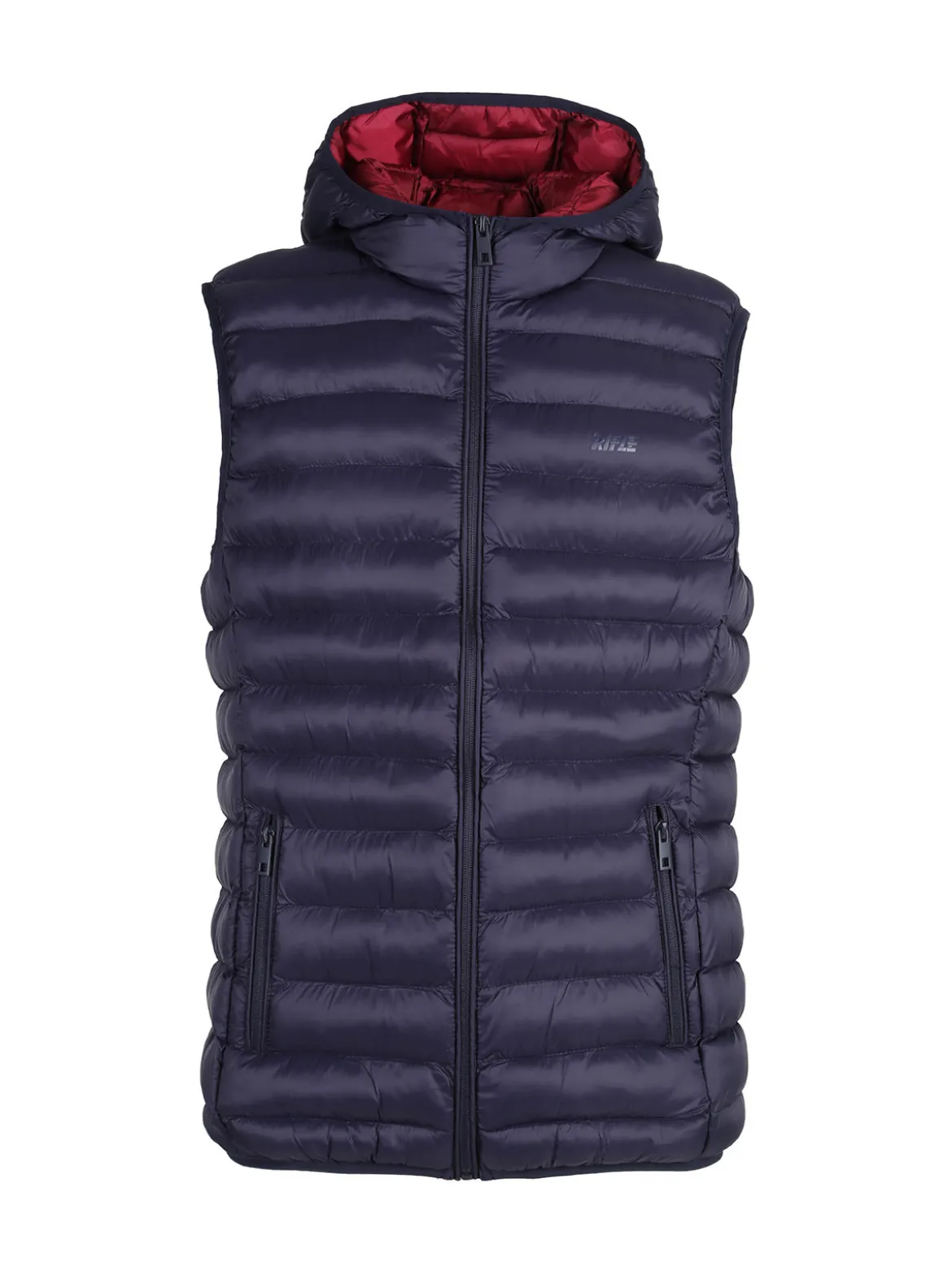 Rifle Gilet da uomo imbottito con cappuccio - blu scuro