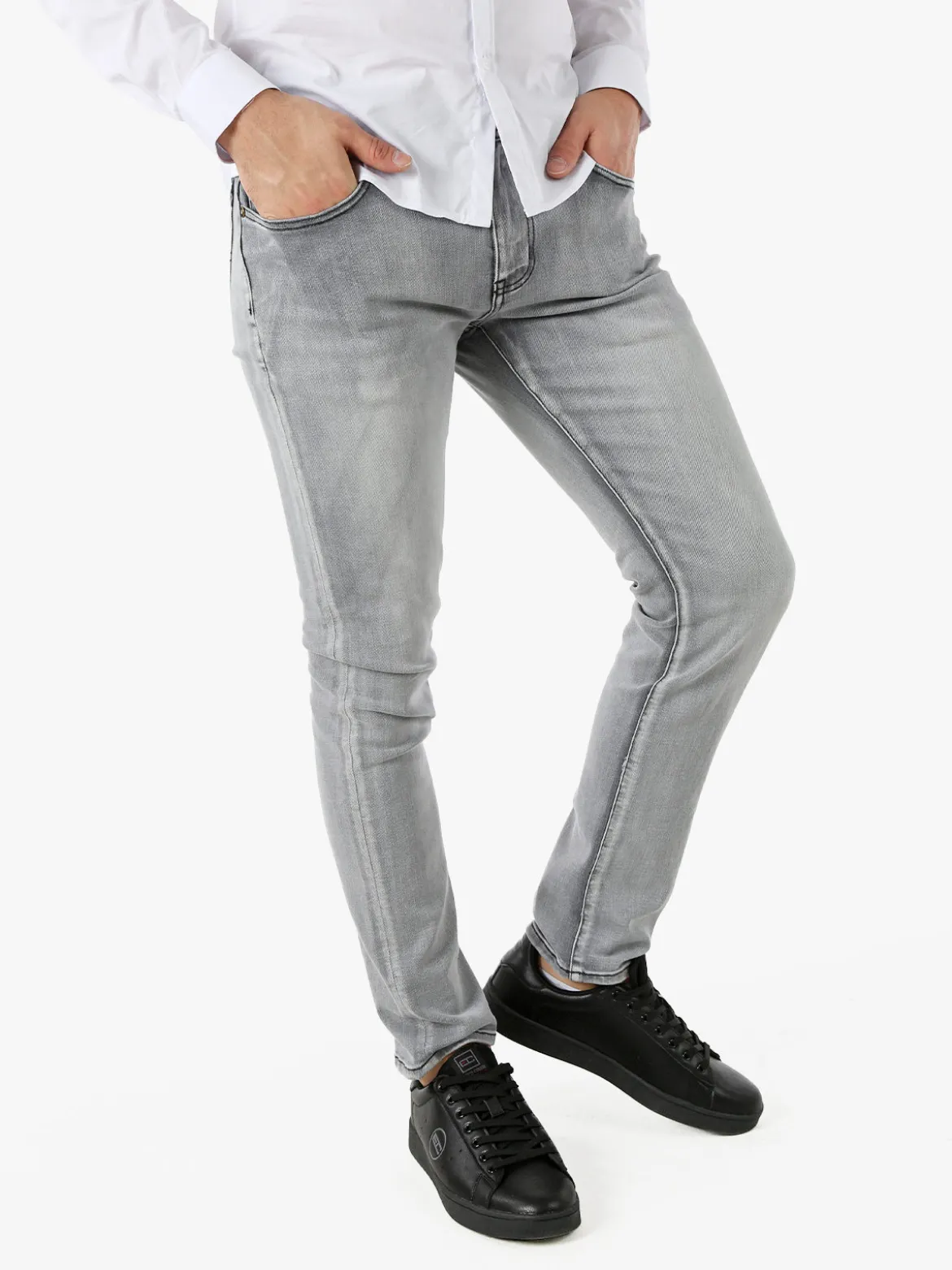 Rifle Jeans da uomo slim fit - grigio