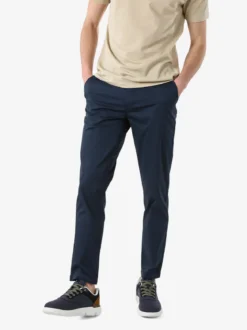 Rifle Pantaloni casual da uomo leggeri con risvolto - blu scuro