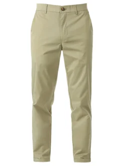 Rifle Pantaloni casual da uomo leggeri con risvolto - pistacchio