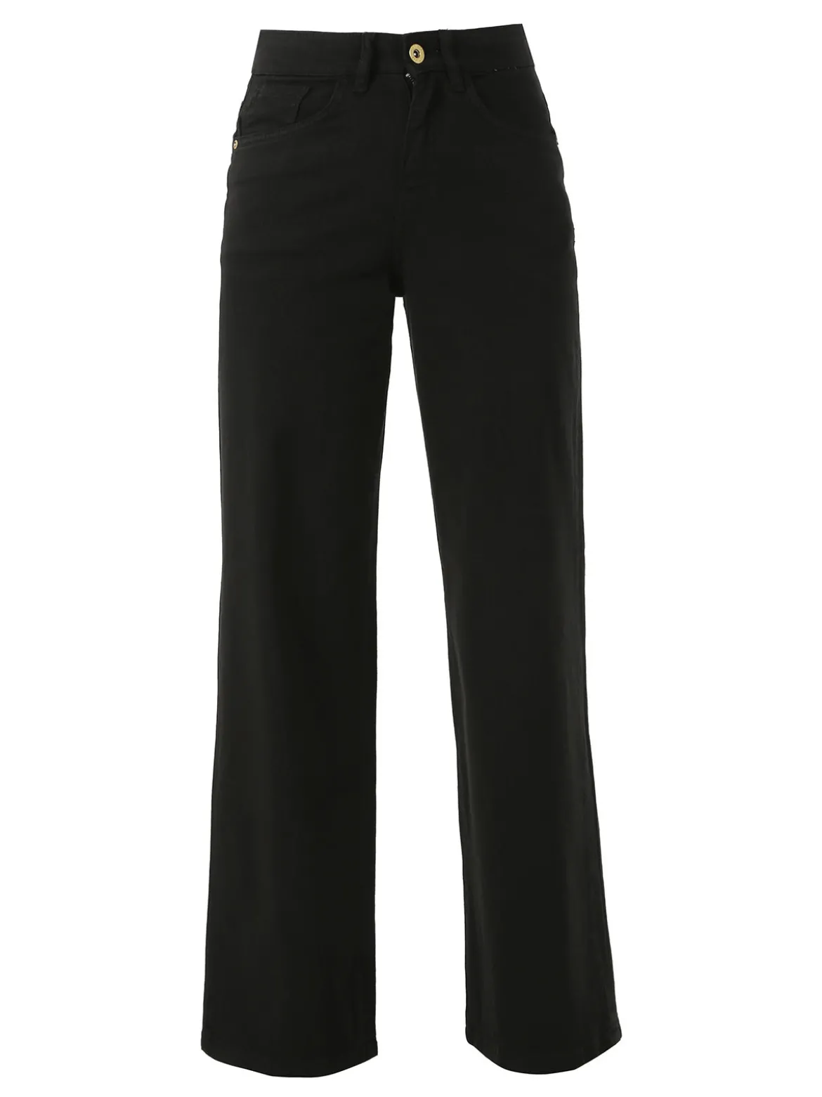 Rifle Pantaloni donna jeans a gamba larga - nero