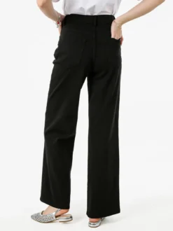 Rifle Pantaloni donna jeans a gamba larga - nero