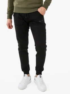 Rifle Pantaloni tuta da uomo con polsini - nero