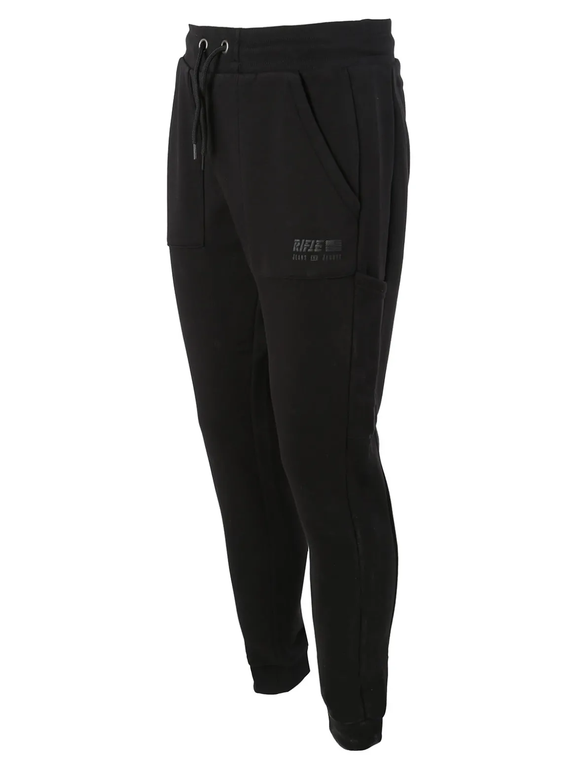 Rifle Pantaloni tuta da uomo con polsini - nero
