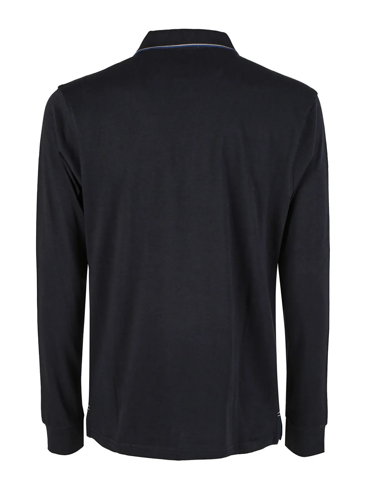 Rifle Polo uomo a maniche lunghe in cotone - blu scuro