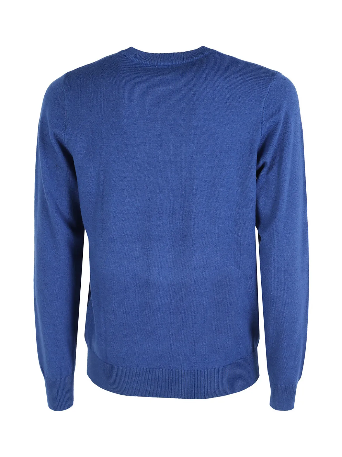 Rifle Pullover girocollo da uomo in maglia misto lana - blu