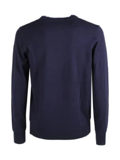 Rifle Pullover girocollo in maglia da uomo misto lana - blu scuro