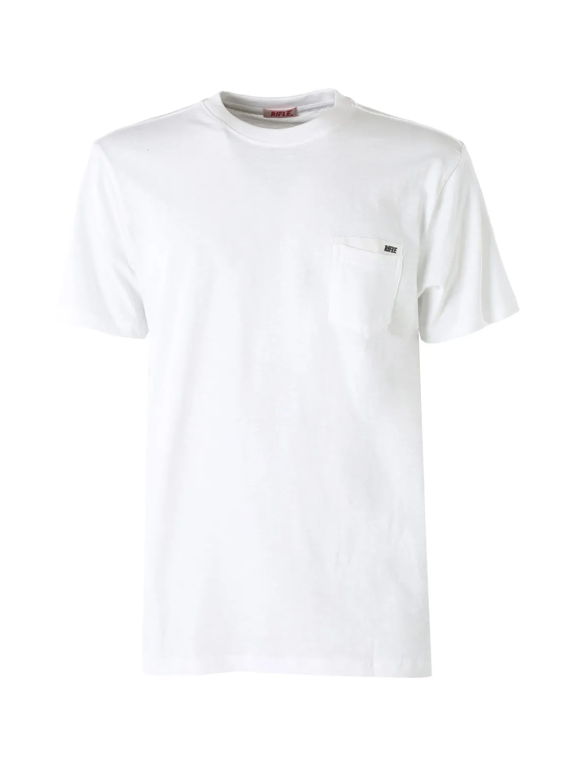 Rifle T-shirt da uomo in cotone con taschino - bianco