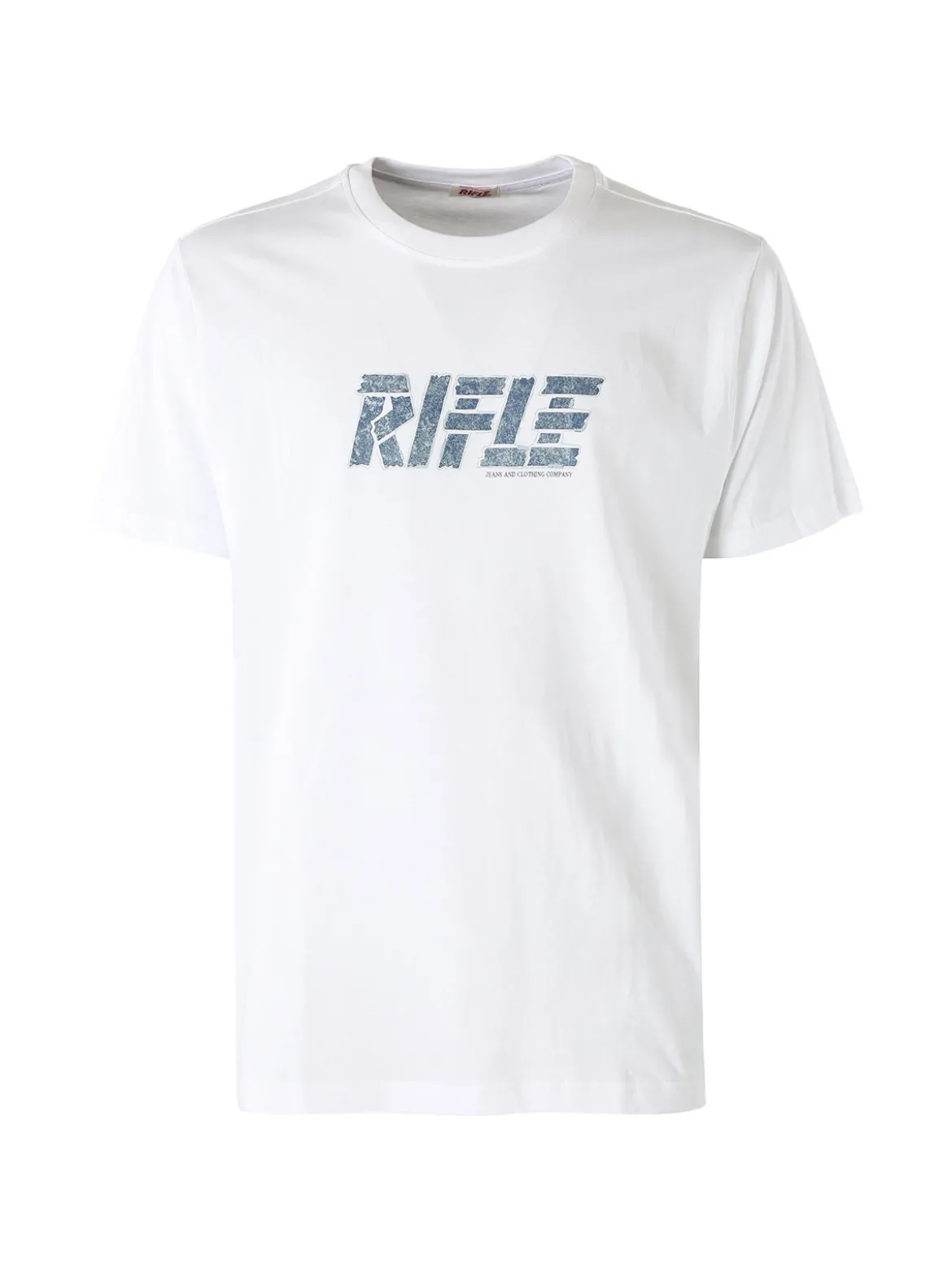Rifle T-shirt in cotone da uomo con logo - bianco
