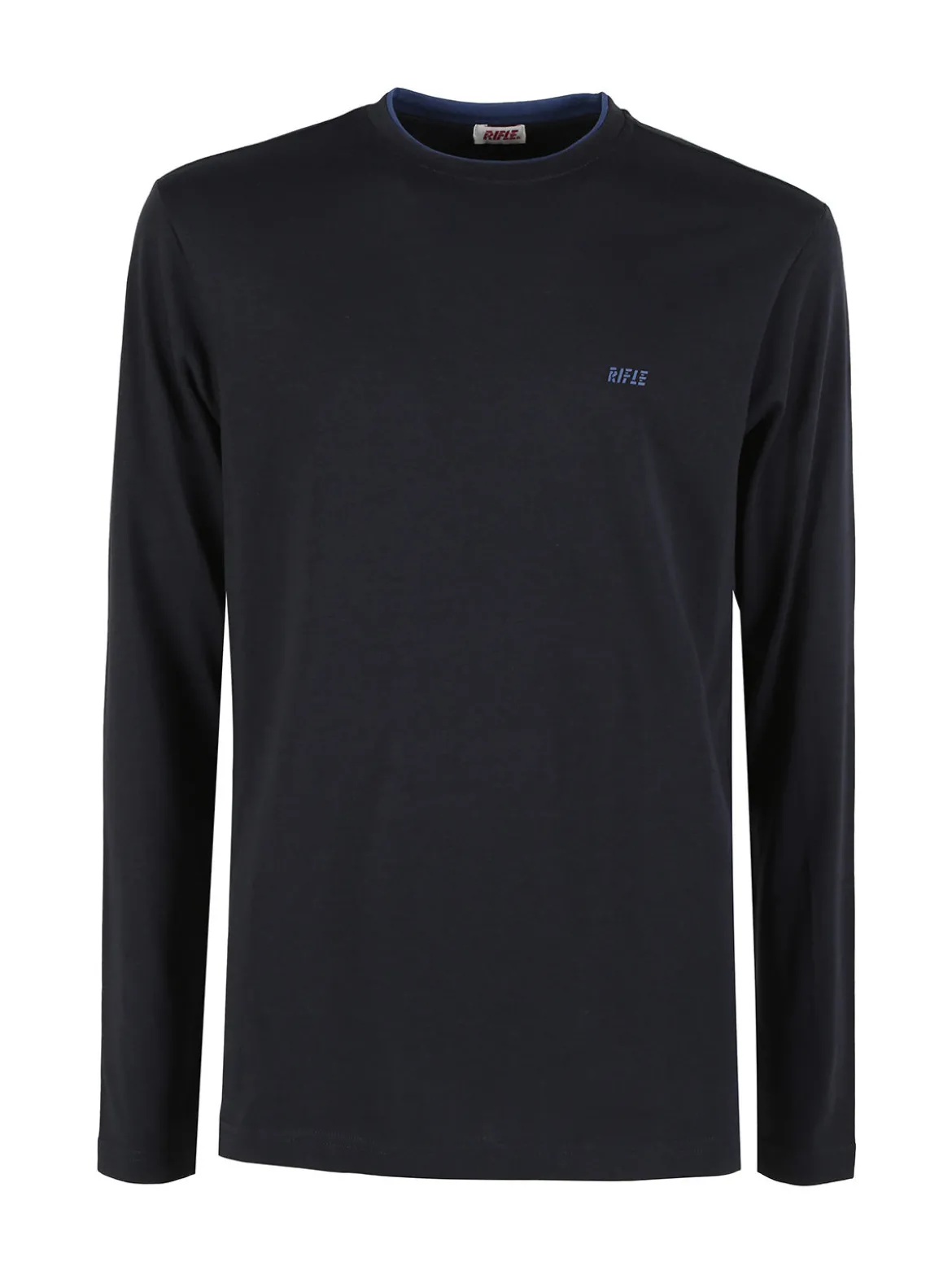 Rifle T-shirt uomo a maniche lunghe in cotone - blu scuro