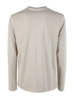 Rifle T-shirt uomo a maniche lunghe in cotone - sabbia