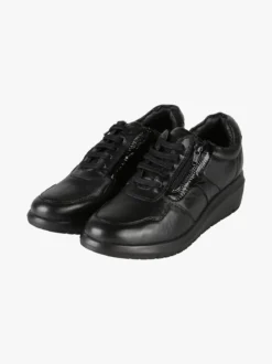 Riposella Scarpe in pelle da donna con lacci e zip