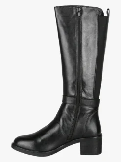 Riposella Stivali in pelle da donna con tacco - nero