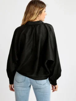 Rlinea Camicia donna oversize con maniche a pipistrello