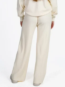 Rossamiss Pantaloni donna in maglia con coulisse - panna