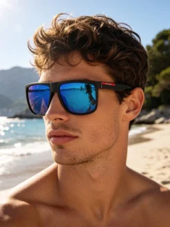 Rpn Occhiali da sole da uomo con lenti polarizzate - bluette