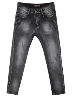 Run Boy Jeans grigi con strappi