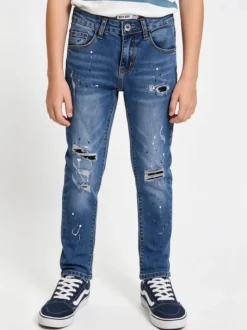 Run Boy Jeans skinny da ragazzo con strappi - jeans