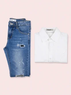 Run Boy Jeans skinny da ragazzo con strappi - jeans