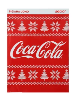 Sabor Coca -Cola Pigiama natalizio uomo in cotone - rosso