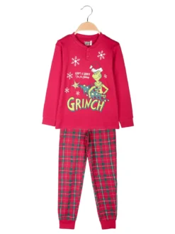 Sabor Grinch pigiama natalizio da bambino in cotone interlock