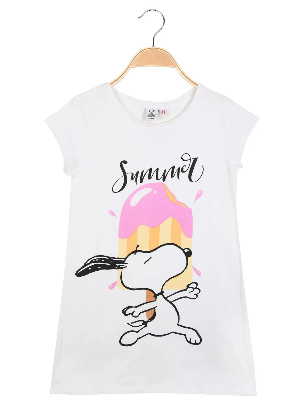 Sabor MAFALDA e SNOOPY Maxi t-shirt manica corta da bambina con stampa