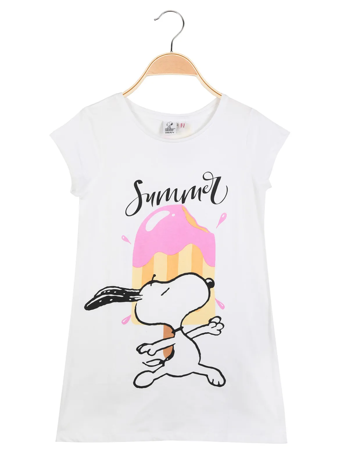 Sabor MAFALDA e SNOOPY Maxi t-shirt manica corta da bambina con stampa