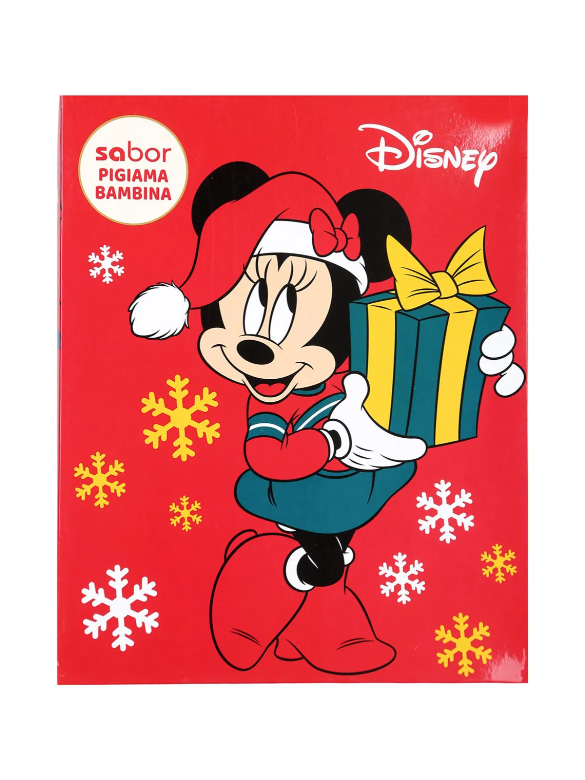 Sabor Minnie pigiama natalizio bambina in cotone interlock - rosso