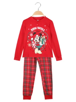 Sabor Minnie pigiama natalizio bambina in cotone interlock - rosso