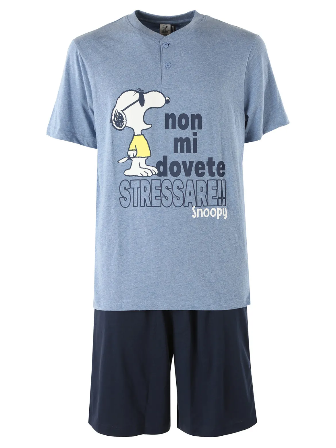 Sabor Snoopy pigiama corto da uomo in cotone - jeans