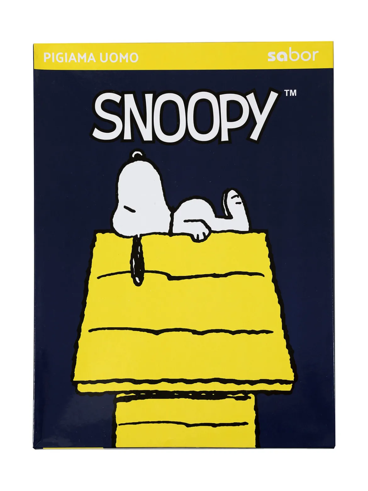 Sabor Snoopy pigiama lungo da uomo in cotone - jeans
