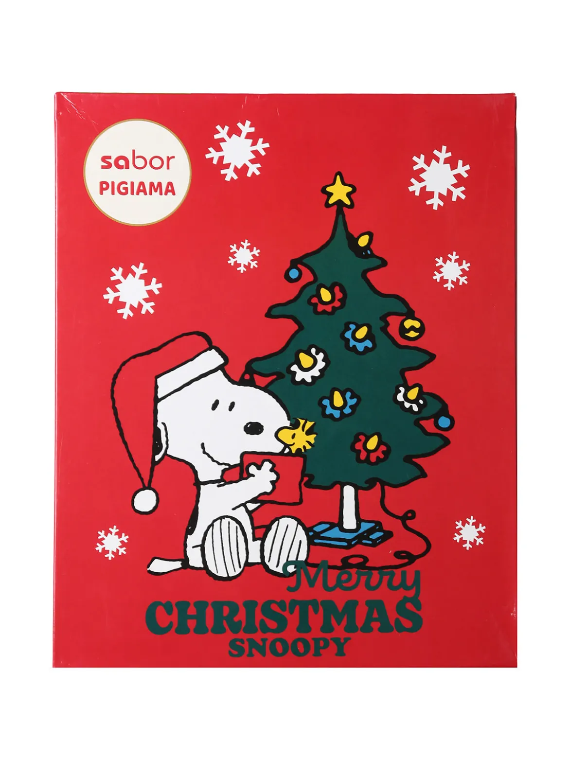 Sabor Snoopy pigiama natalizio da bambina in cotone