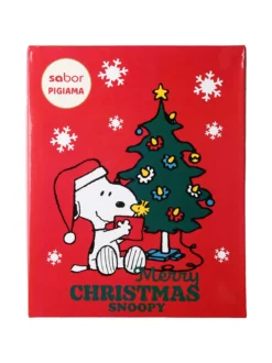 Sabor Snoopy pigiama natalizio da bambino in cotone - rosso