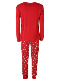 Sabor Snoopy pigiama natalizio uomo in cotone - rosso