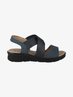 Scatti Sandali donna comfort con zeppa e fasce intrecciate