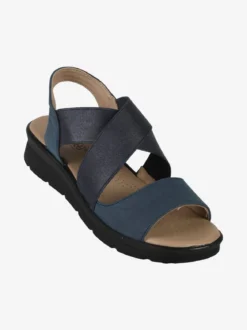 Scatti Sandali donna comfort con zeppa e fasce intrecciate